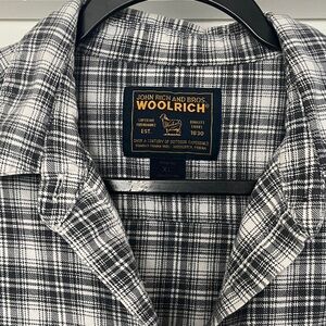 Mens Woolrich Monochrome Plaid Shirt Size XL